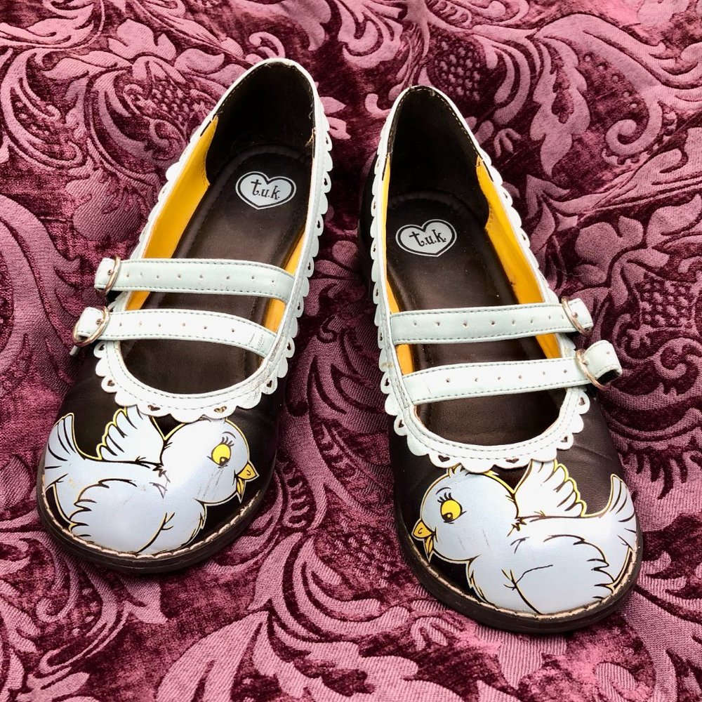 TUK RARE Punk Sweet MaryJanes French Bluebird